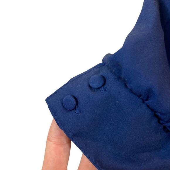 Whistle & Wolf London Blue Peacock Print Short Sleeves Mini Dress Size 8‎ - Picture 2 of 15